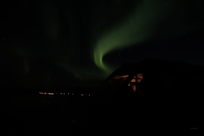Polarlicht in der Bucht bei Narvik
