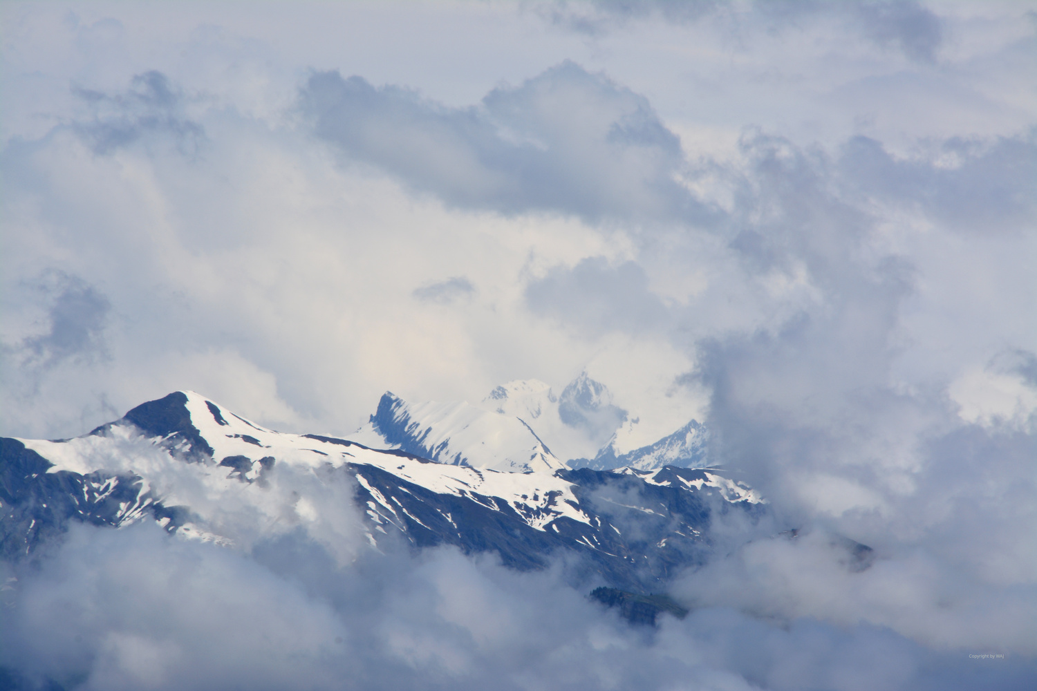 Ein Blick auf das Mont Blanc-Massiv