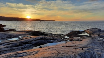 Sonnenuntergang an der Barentssee