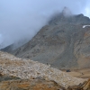 Wetterfront über'm Plateau Colle Sommeiller mit der italienisch-französischen Grenzlinie
